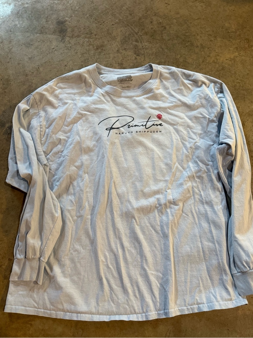 Primitive Light Blue Long Sleeve Naruto Shippuden Tee